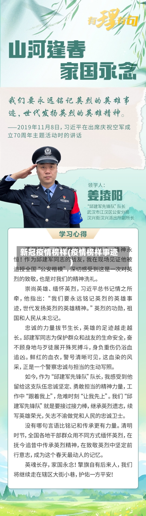 新冠疫情榜样(疫情榜样事迹)