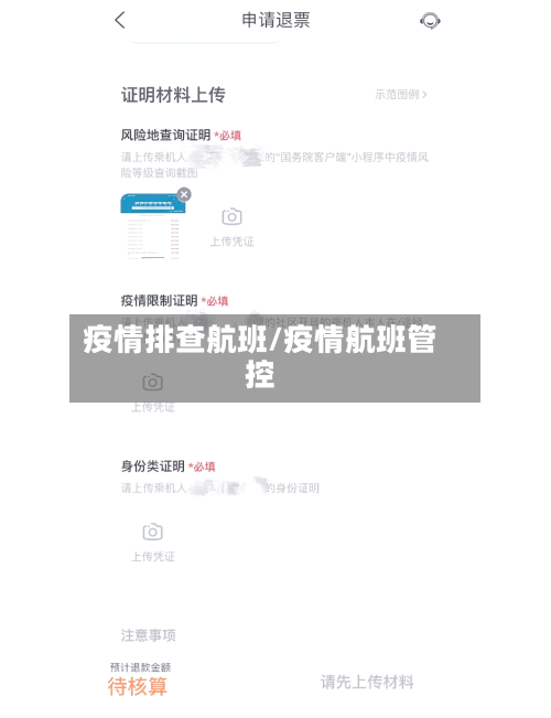 疫情排查航班/疫情航班管控