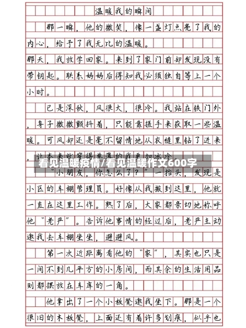 看见温暖疫情/看见温暖作文600字