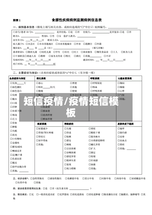 短信疫情/疫情短信模板