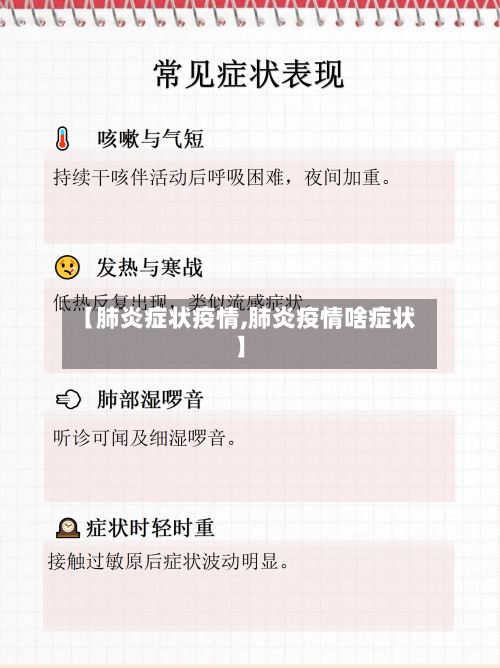【肺炎症状疫情,肺炎疫情啥症状】